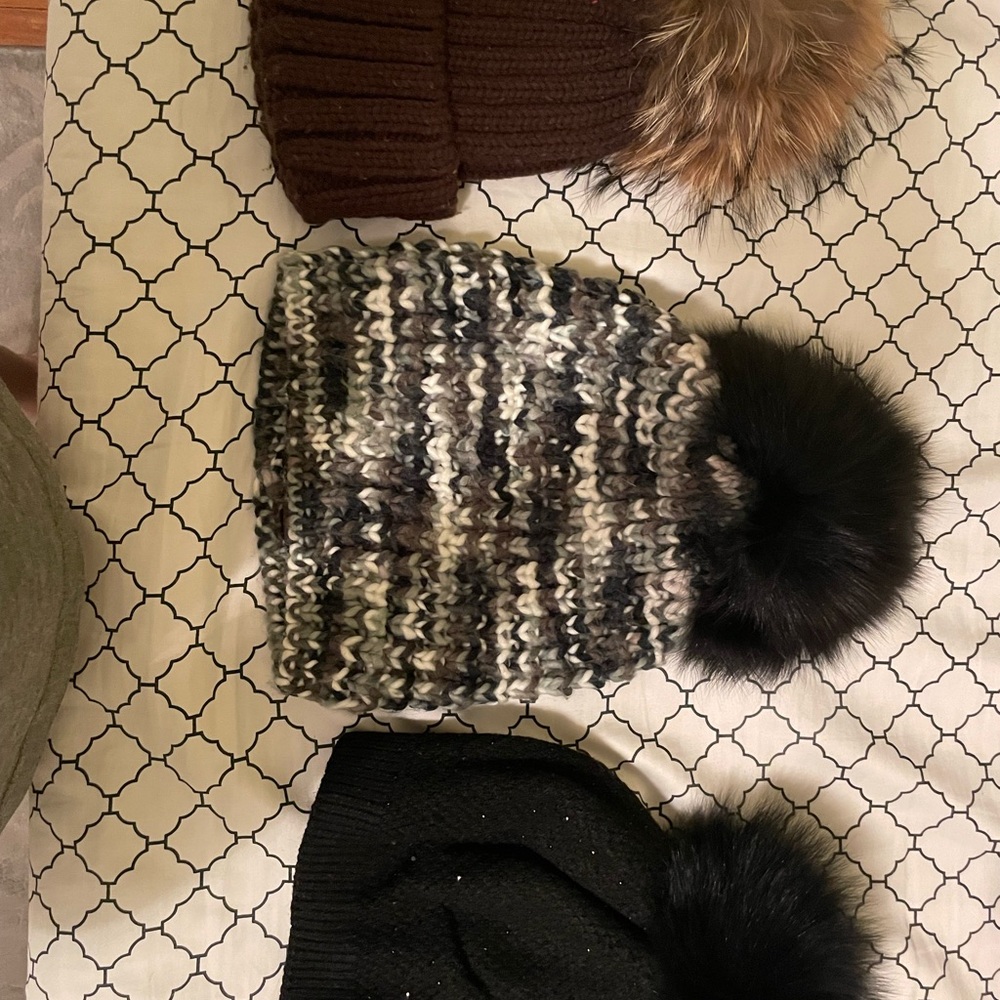 Stylish Knit Beanies with Pom Poms